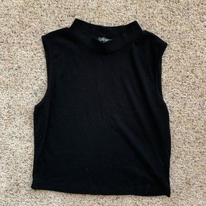 Black Mock Neck